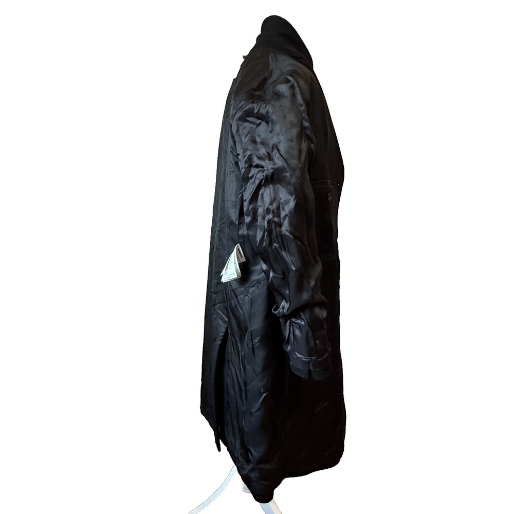 Burberry London England Wool Cashmere Chesterfield Coat 48 38 Blk‎ Velvet Collar - Picture 3 of 16